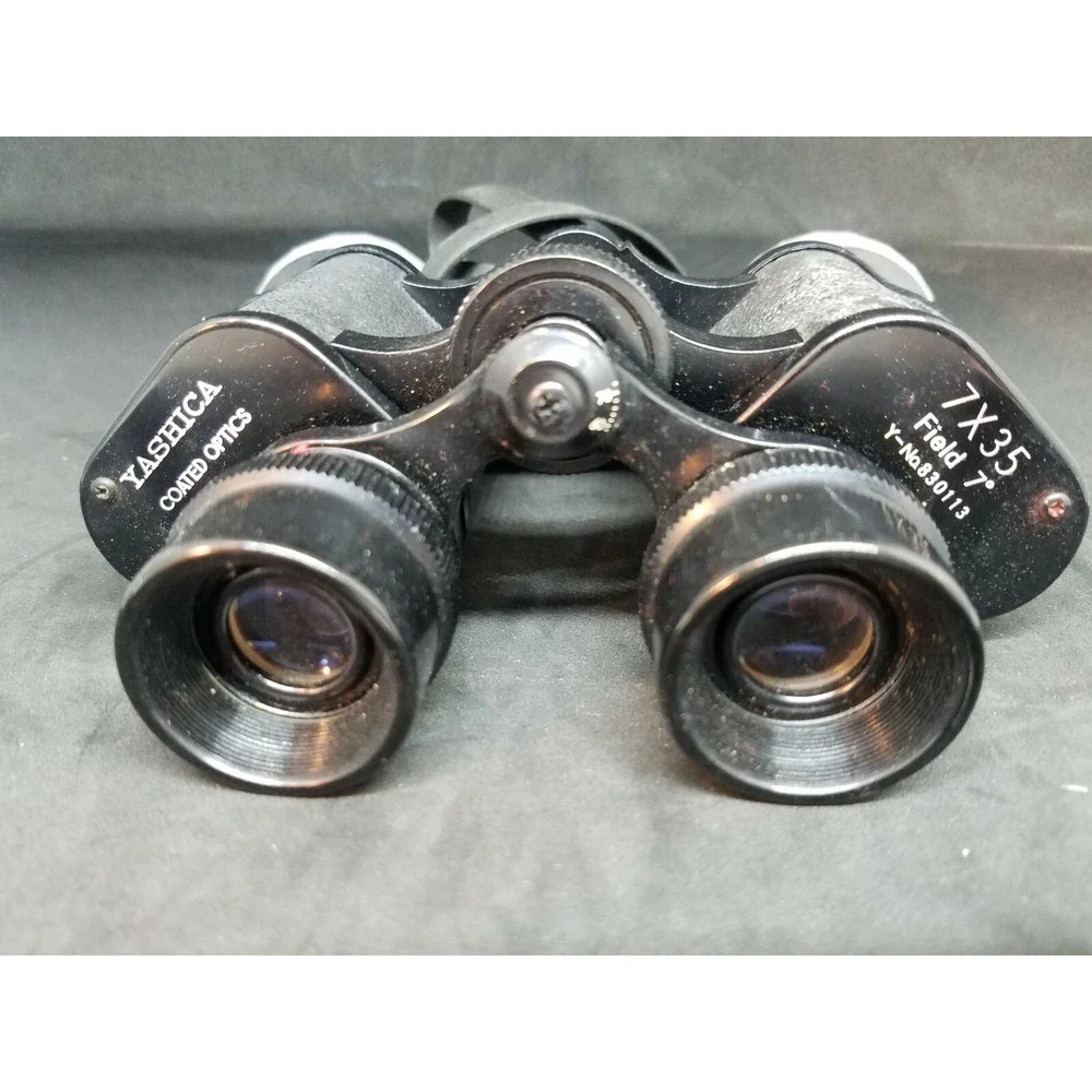 Yashica Field Glasses Binoculars & Case 7 X 35 Coated Optics No. 830113